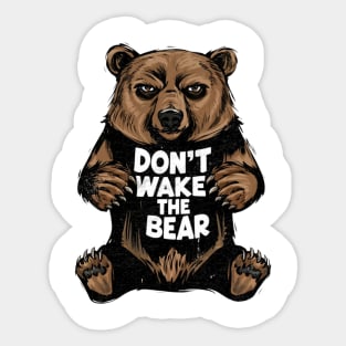 Don't Wake The Bear Vintage Sticker